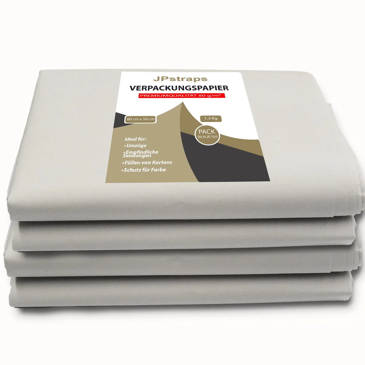 Packpapier 60 x 50 cm – Verpackungsmaterial für Umzug & Schutz – Packseide für Verpackung, Basteln & Quilten (50 Stück / 60 cm x 50 cm)