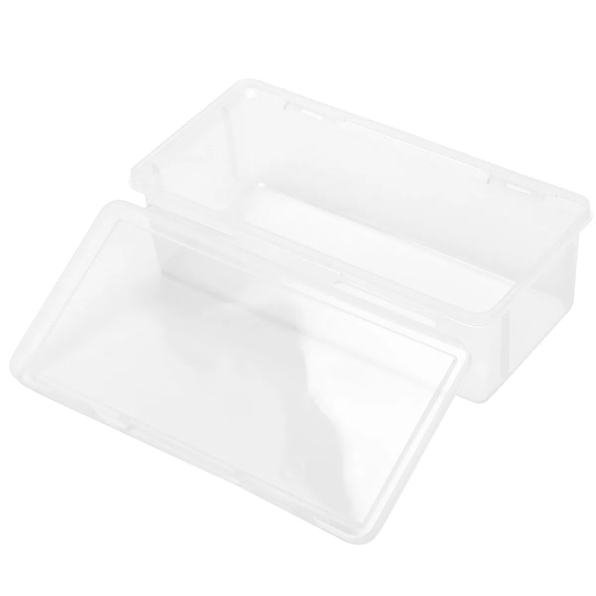 8 Stück Kunststoff Stiftebox Organizer mit Deckel, 19 x 9 x 6 cm Stapelbar Stifteboxen, Transparente Stifte Aufbewahrungsbox Sortierbox für Kleinteile, Schreibwaren, Craftbox