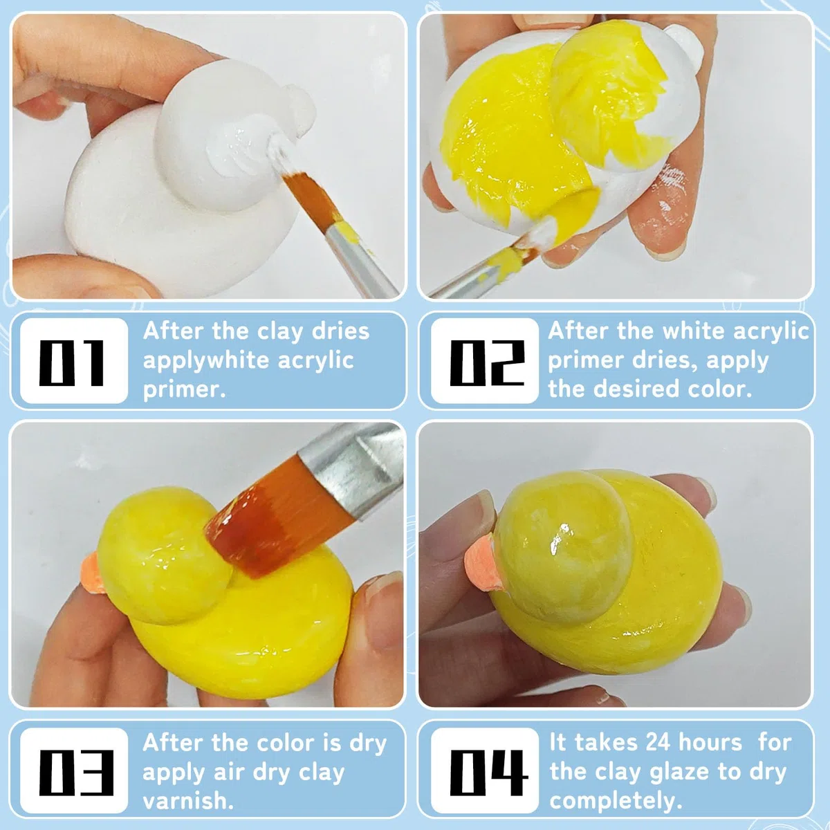 100ml Air Dry Clay Glaze, Air Dry Clay Varnish Can Not Only Used to Prevent Clay Cracking, Scratches, and Wear,It Can Also Having a Glossy Glaze Effect (Gloss)