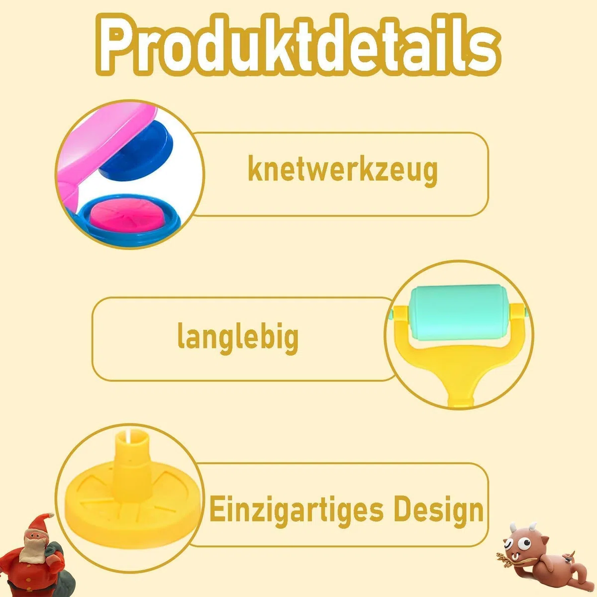 62 Stück Knete Zubehör Set, Knetzubehör Knetwerkzeug, Ton Und Knete Werkzeuge Mit Modellen Und Formen, Für Knetzubehör DIY Kreationsset Teiliges Knetwerkzeug Set