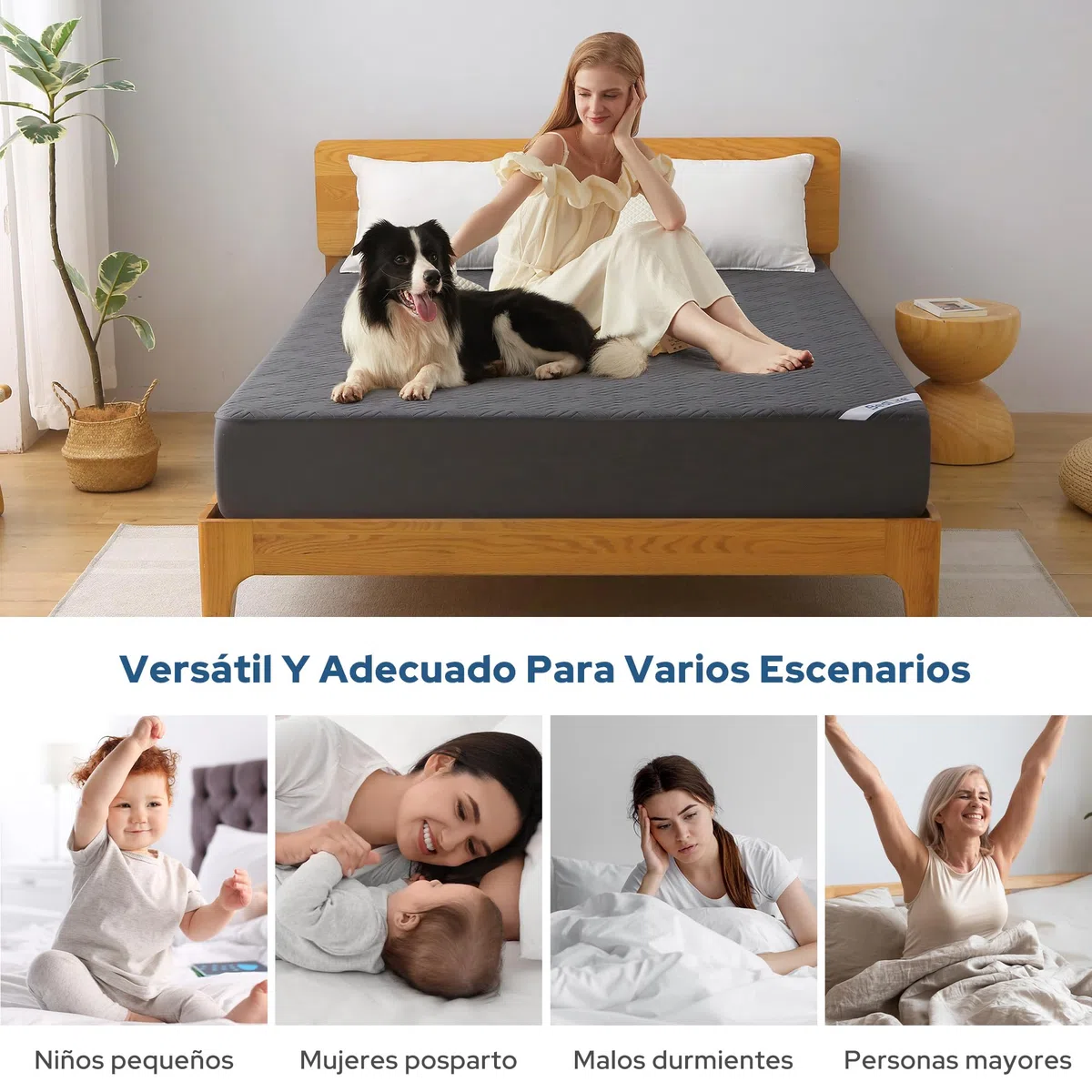 BEDLORE Matratzenschoner 140x200 cm Wasserdicht & Atmungsaktiv, Nässeschutz Matratzenauflage (bis 30cm Steghöhe) Verrutscht Nicht, Glatt & Haarfrei, Waschbarer Matratzenbezug, Oeko-TEX (Dunkelgrau)