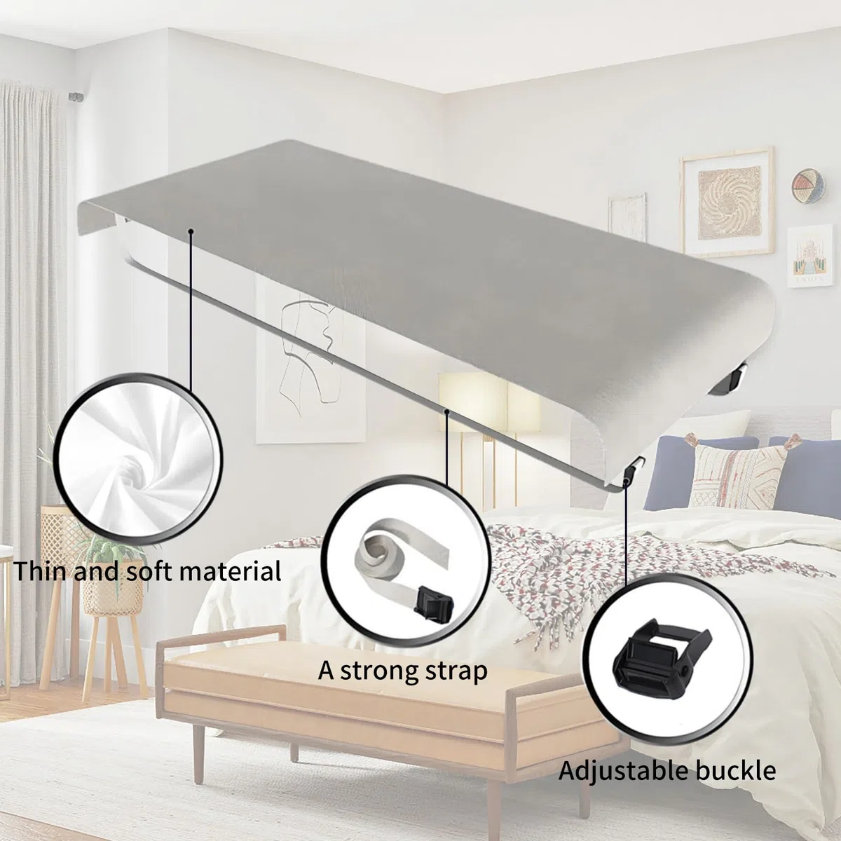 Liebesbrücke für Matratzen 220cm, Matratzenverbinder & Bettbrücke | Nahtlos, Für Boxspringbett 180x200, Für Paare & Familien Hotels und Pensionen