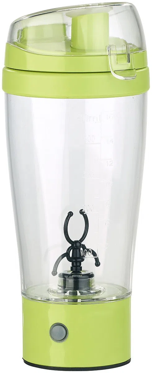 Rosenstein & Söhne Shaker: Selbstrührender Trinkbecher mit elektrischem Quirl, 450 ml, BPA-frei (Selbstrührender Shaker, Becher, Milchaufschäumer)