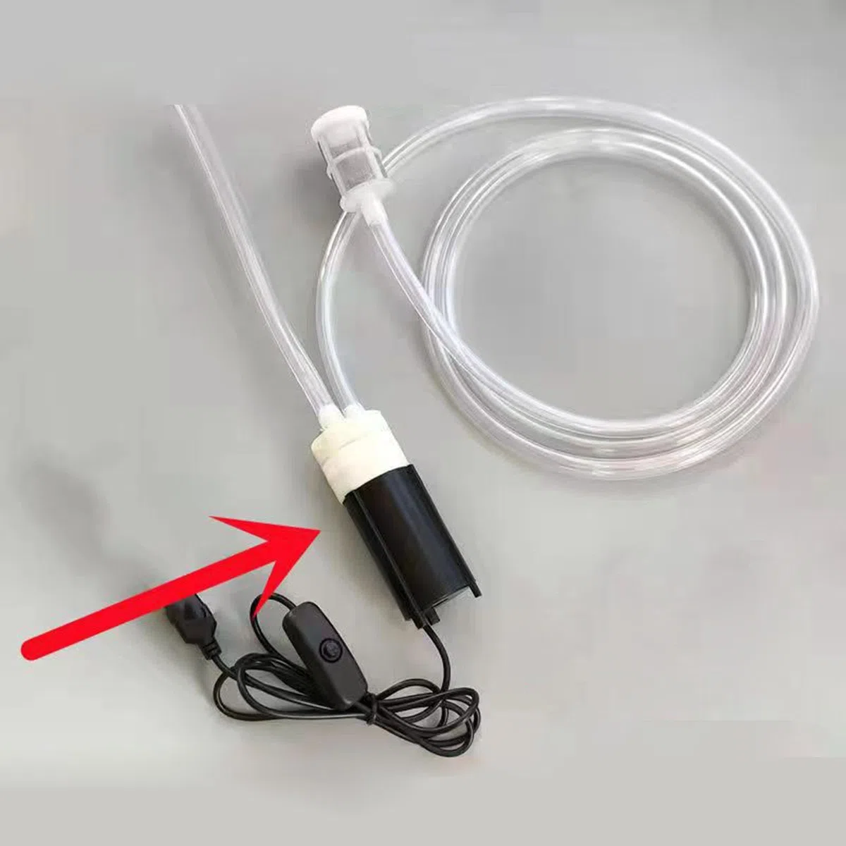 perfk Tragbares Elektrisches Schnaps-Absauggerät - Mini-Weinpumpe-Elektrischer Weinsiphon- mit 1m Silikonschlauch, USB,Transferpumpe-für Hausbrauen, Weinherstellung & Destillieren