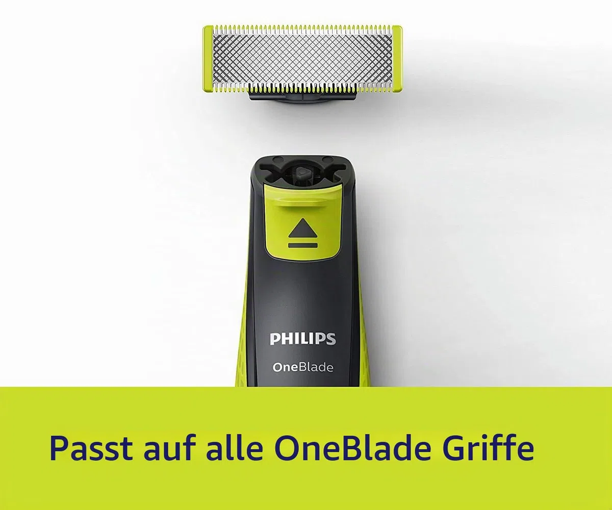 Philips Ersatzmesser QP210, 50, Schwarz, Grün, Edelstahl
