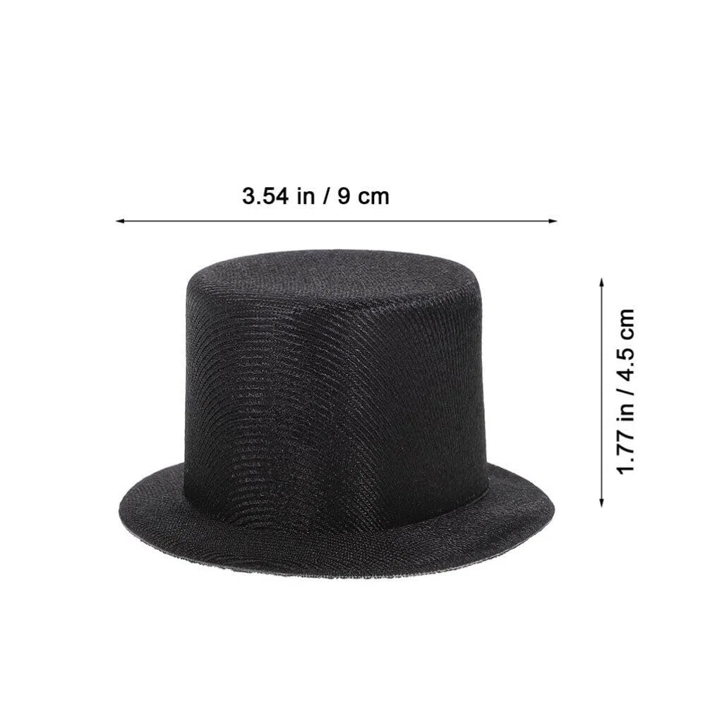 NUOBESTY Weinkappen Schwarze Mini-Zylinder Mini-Zylinder Zum Basteln Puppenhut-Zubehör DIY-Schneemann-Hüte Kleine Bastelprojekte Weinflaschenverschlüsse