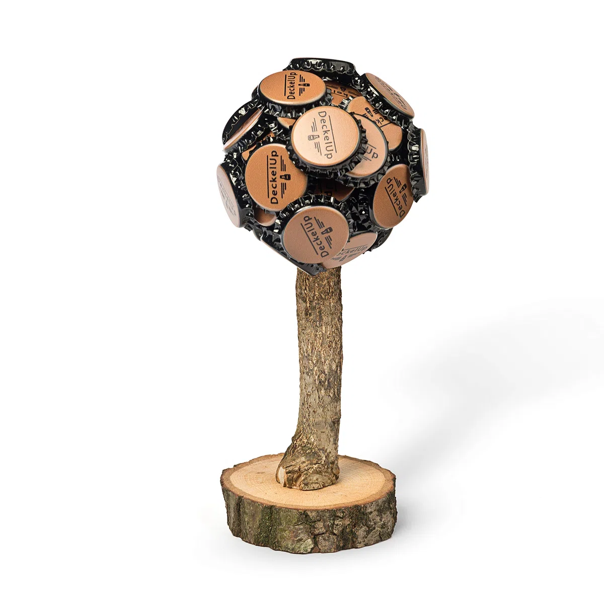 Bierdeckel Magnetbaum für bis zu 60 Kronkorken - Kronkorken Baum aus Eiche Made in Germany - Kronkorkenbaum & Bierdeckelbaum als Geschenk für Vater, Männer - Partyraum-Ausstattung & Bardeko