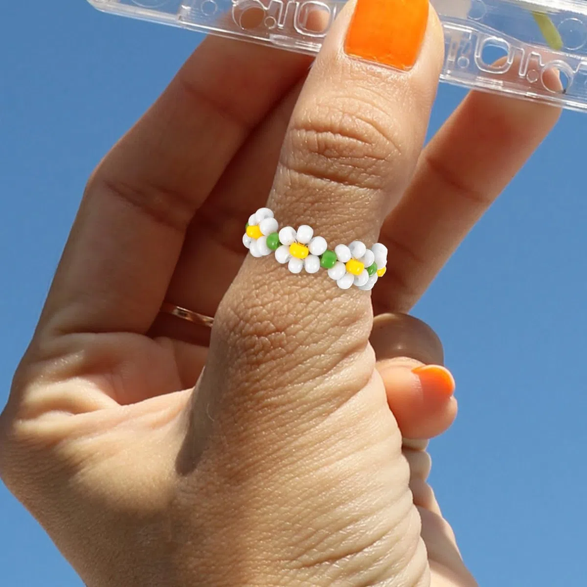 VALICLUD 5 Stück Damen-Blumenringe Mit Perlen Kreative Verstellbare Böhmische Schmuckringe Für Party Hochzeit Und Junggesellinnenabschied