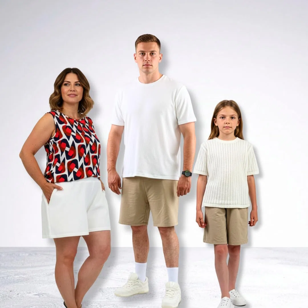 Papierschnittmuster Shorts für Damen, Herren und Kinder