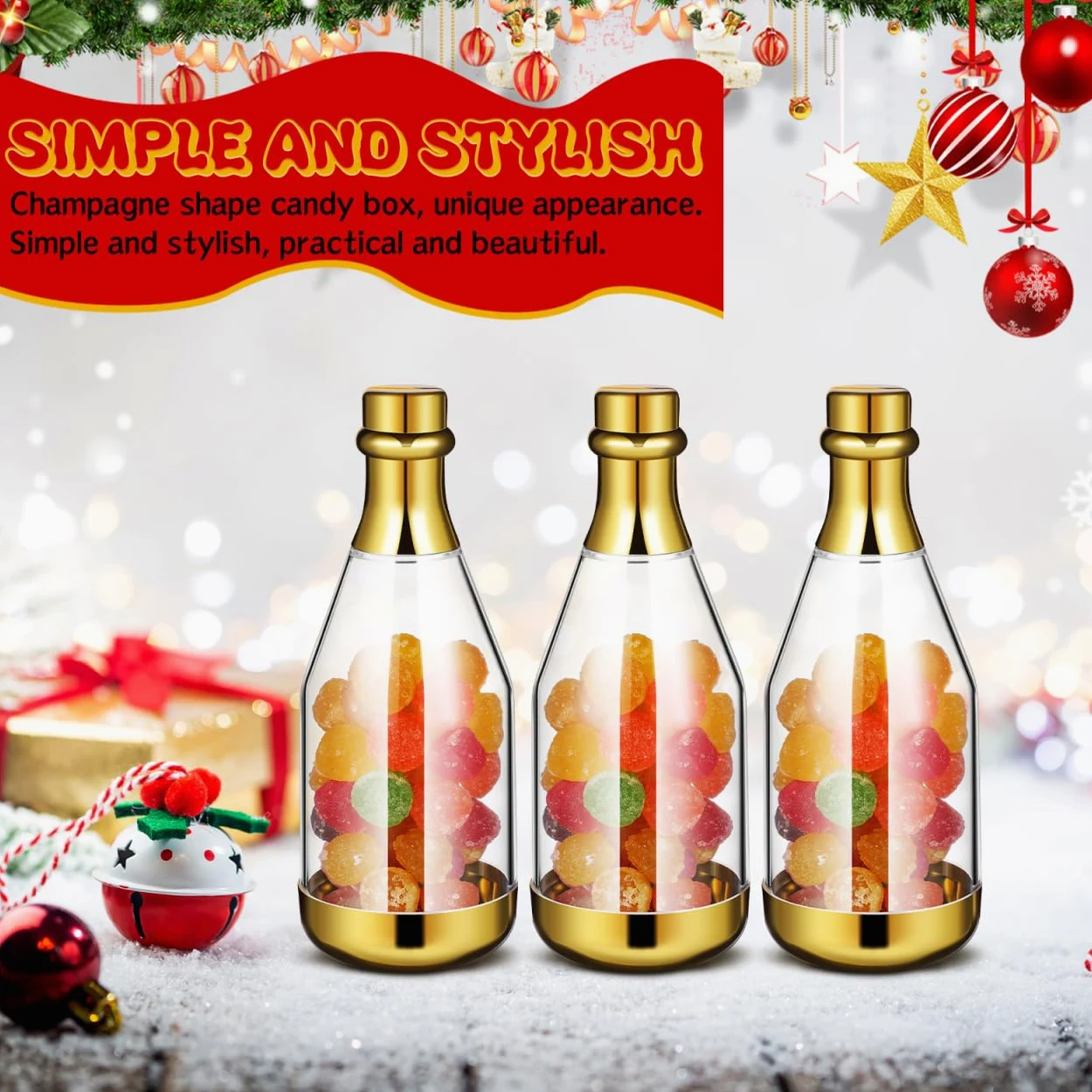 20stücke Mini Champagner Flasche Candy Box Kreative Hochzeits Und Party-geschenkverpackungen Für Süßigkeiten Und Kleine