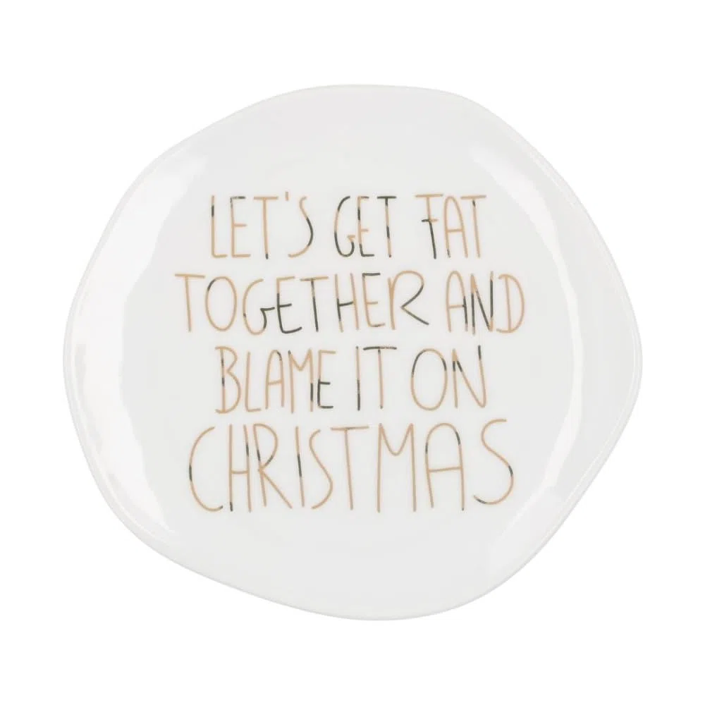 Teller "Let´s get fat together", klein