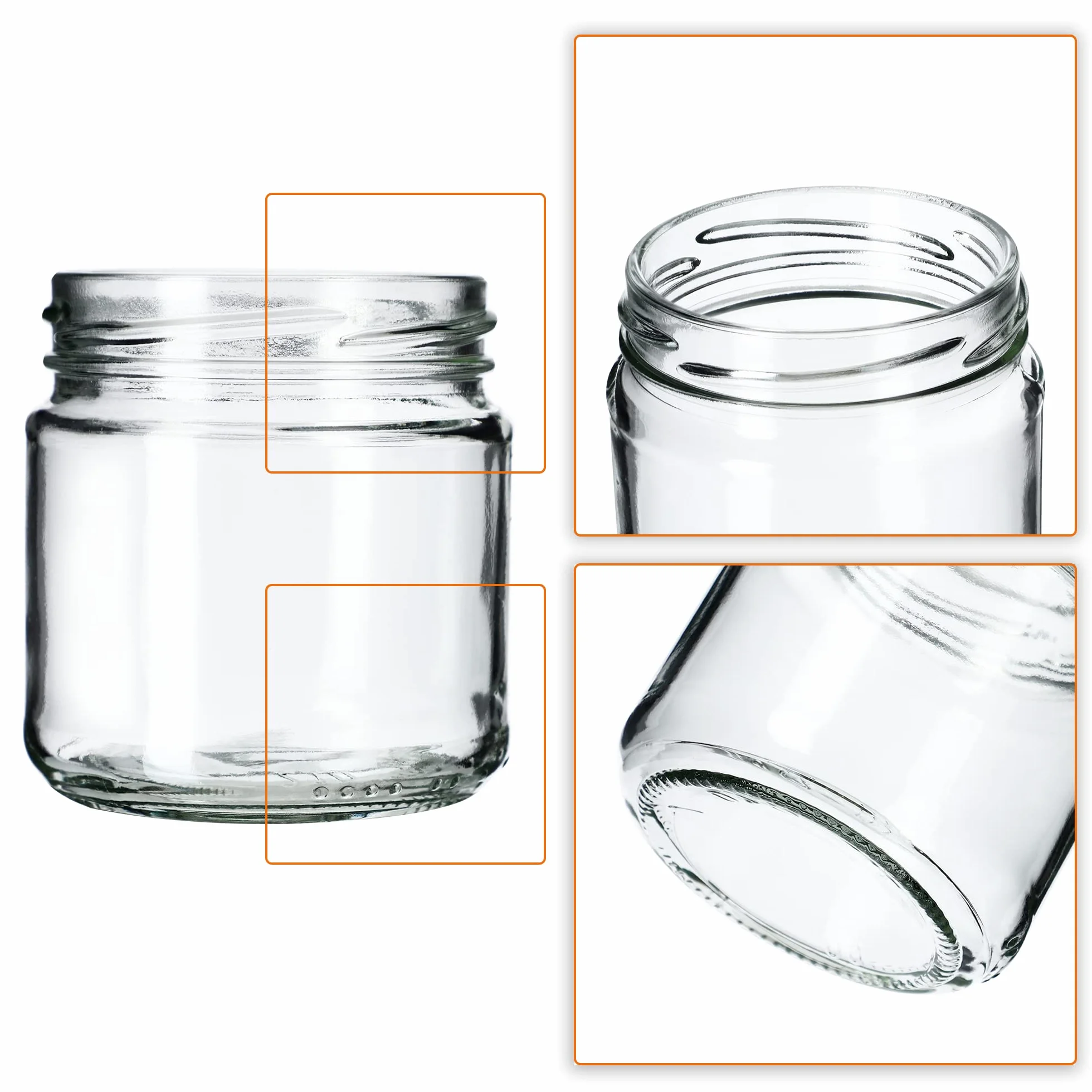 KADAX 10er Set Einmachgläser 200ml TO66, Marmeladengläser Vorratsgläser Mason Jar mit Schraubdeckel, Luftdicht & Spülmaschinenfest, Honig- & Dessertgläser