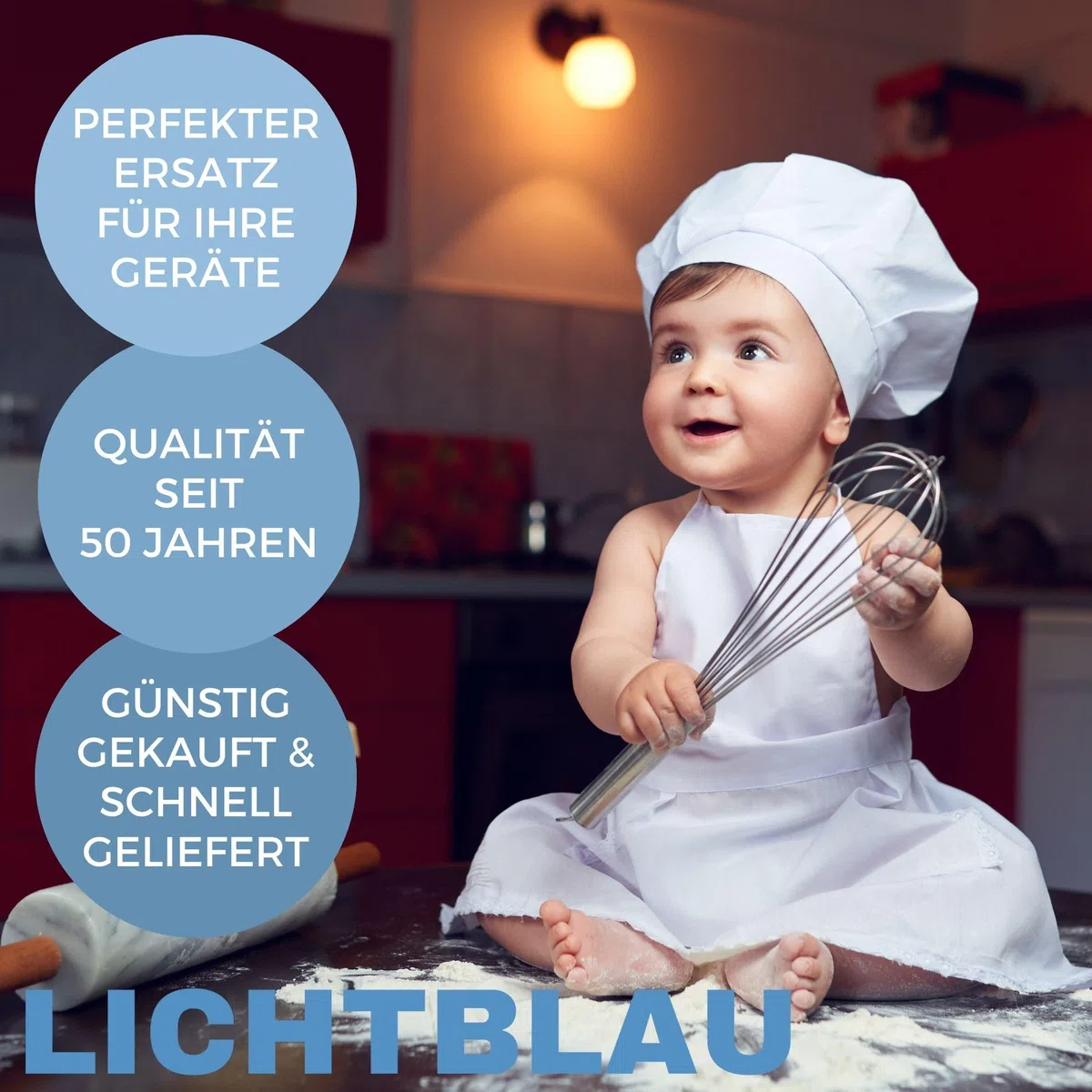 LICHTBLAU Mitnehmer Flügelrad 630760 00630760 2er Set MUM5 | Passend für MUZ5DS, MUZ5VL Veggie Love und Bosch MUM Serie 2