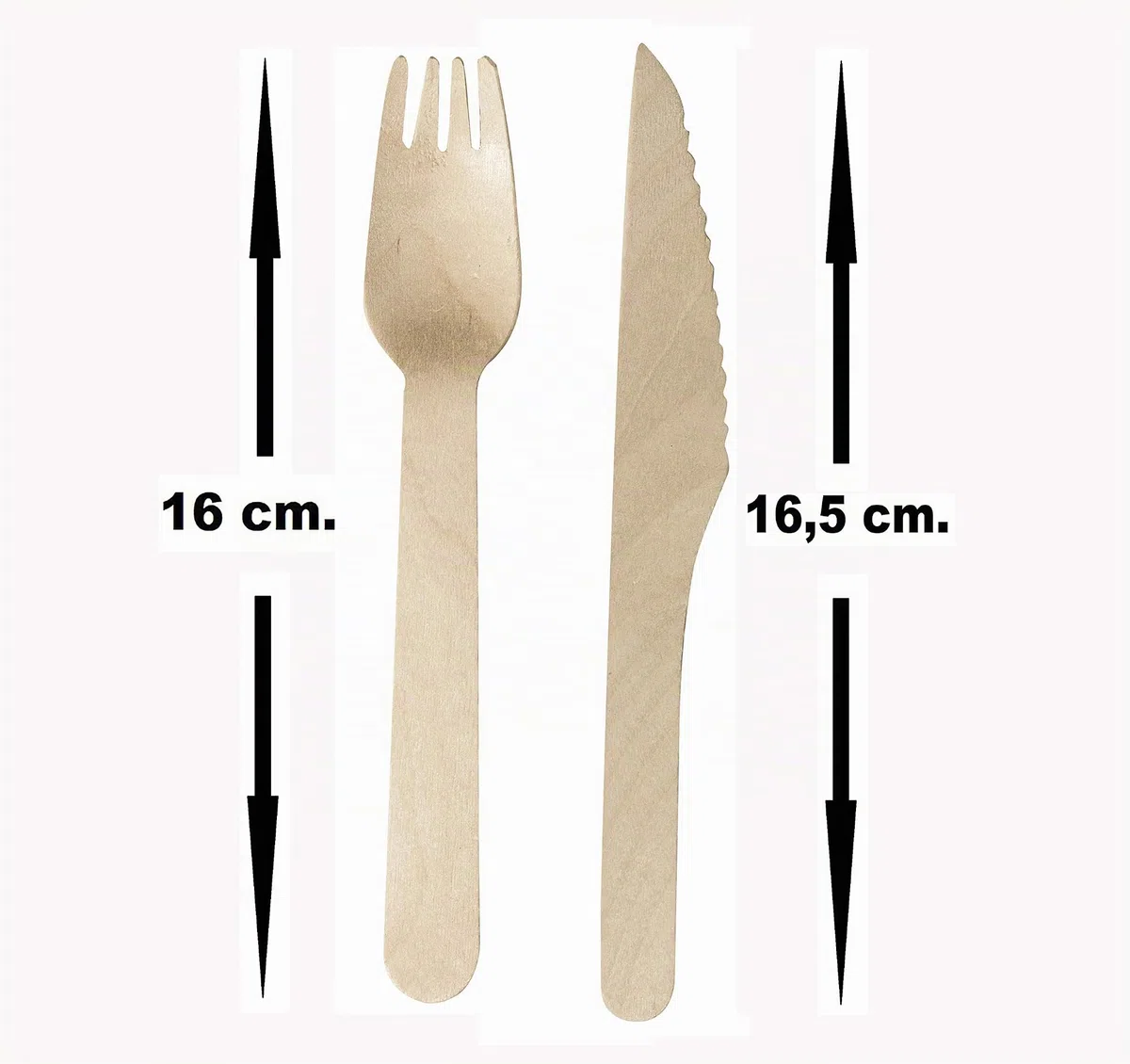 50 Sets Einweg-Holzbesteck, verpackt in Kraftpapier. Jedes Set enthält 1 Gabel + 1 Messer + 1 Löffel + 1 Papierserviette + 1 Zahnstocherpackung. Ind. Insgesamt 50 Sätze