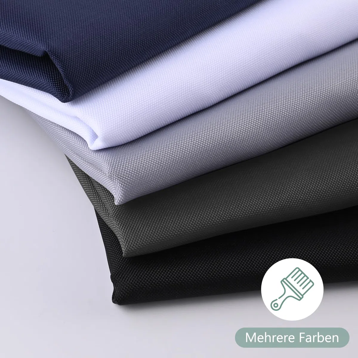 REDKEY Duschvorhang 240x200 cm, Anti-schimmel Badvorhang, Waschbar Schnelltrocknend Wasserabweisend PVC Textil, Antibakteriell Badewanne Vorhang mit 16 Haken für Bad Dusche, Grau