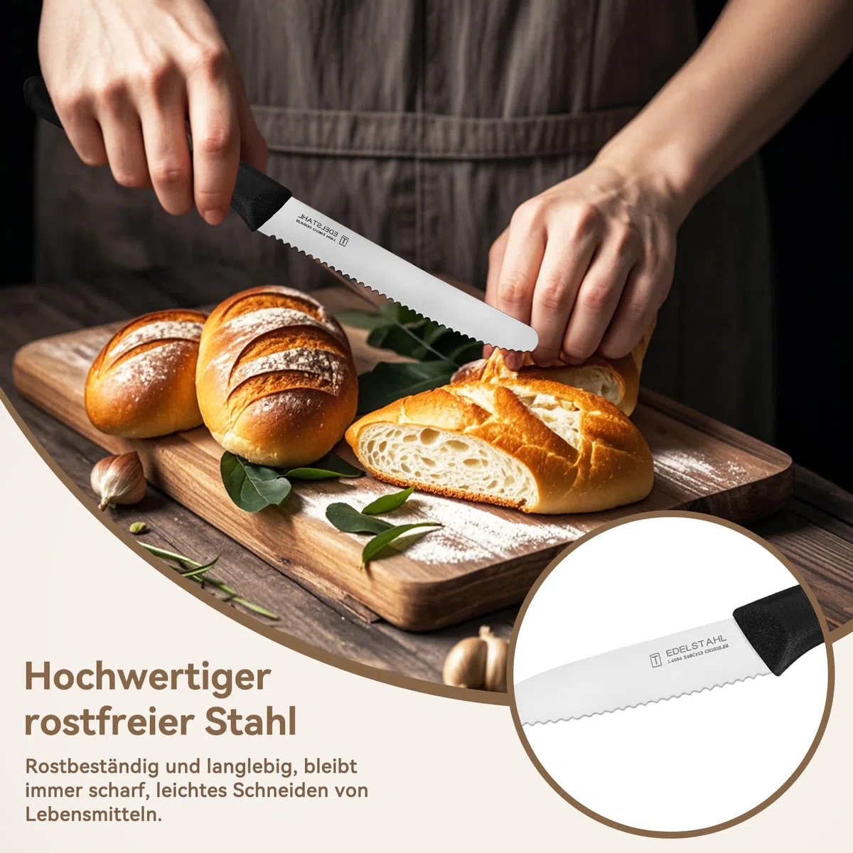 Gemüsemesser-Set,6-teilig,Multifunktionales Messer,Tomatenmesser,Ergonomischer Griff,Superscharfes Küchenmesser-Set,Gerader Schliff,Schwarz