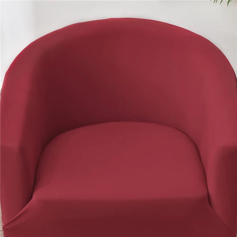 Highdi Sesselschoner Elastisch Sesselüberwurf, Einfarbig Modern Club Chair Stretch Sesselhusse, Universal Sofabezug für Einzelsofa, Clubsessel, Cocktailsessel (Rot)