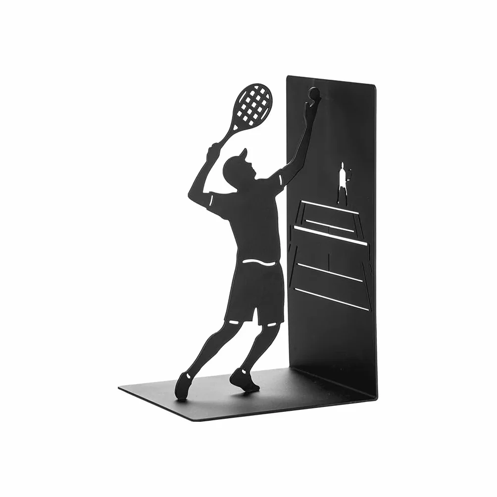 Balvi Bücherstütze Match Ball Farbe Schwarz Buchstütze für Ihre Bücher im Bücherregal in Form eines T