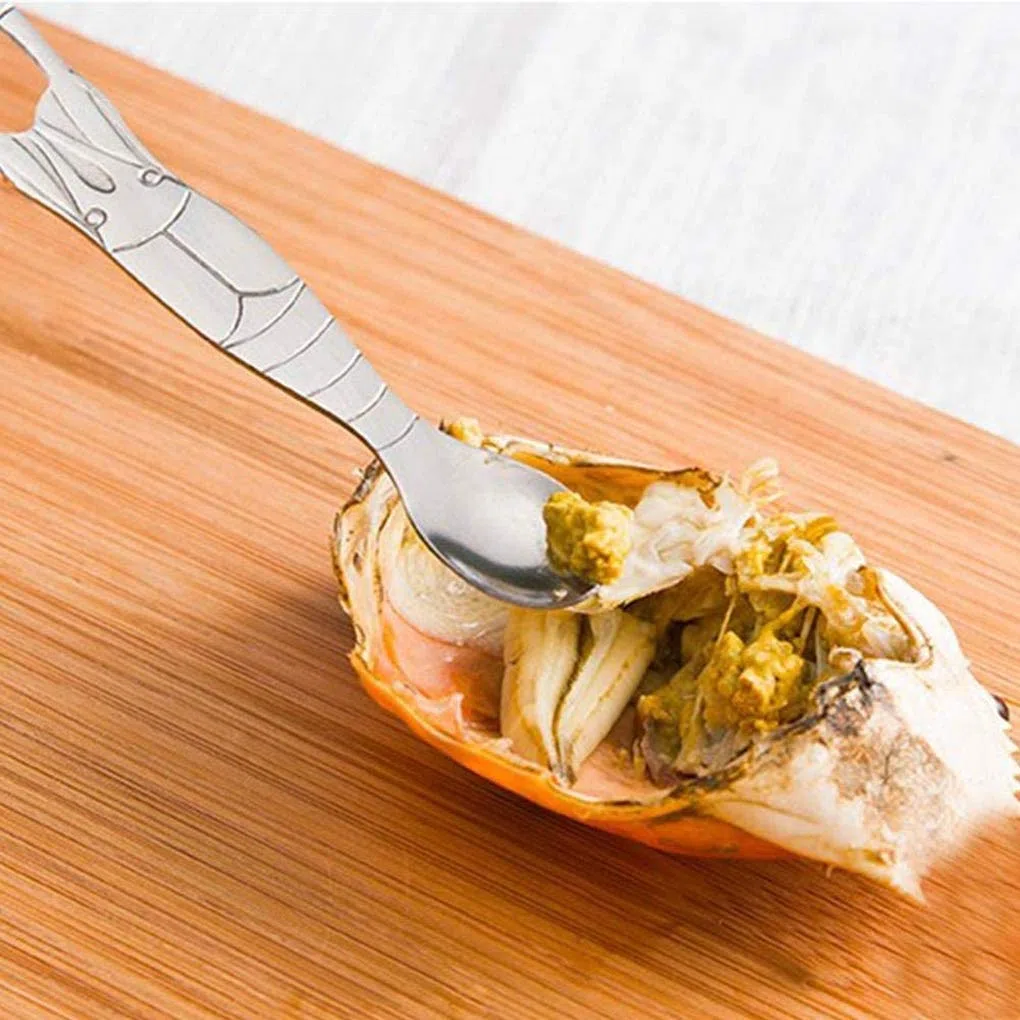 6 Stück Meeresfrüchte-Werkzeuge Edelstahl Meeresfrüchte-Werkzeug-Sets, mit Aufbewahrungsbox, 2 Stück Hummer-Cracker und 4 Stück Edelstahl Meeresfrüchte Gabeln