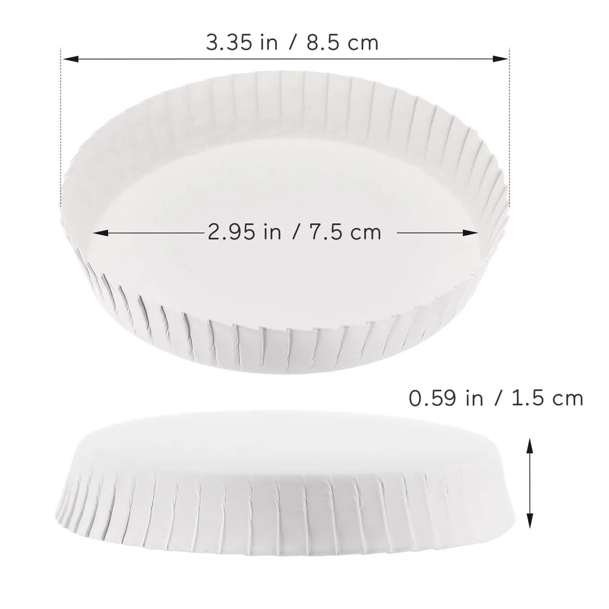 100 Stück Einweg Papier Tasse Deckel Auslaufsicher 7,5cm Weiß Disposable Glasabdeckung für Restaurants und Riegel zum Schutz von Getränken