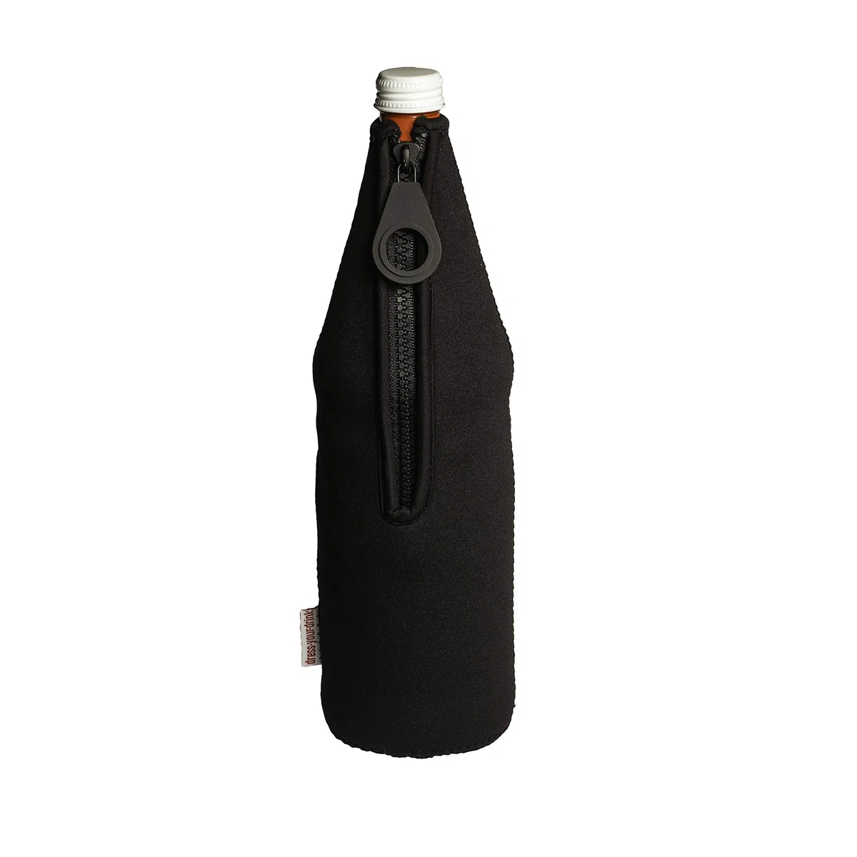 Flaschenkühler 0,7-1,0L für Glas- & PET Flaschen, Neopren, Getränkekühler, (schwarz, 1)