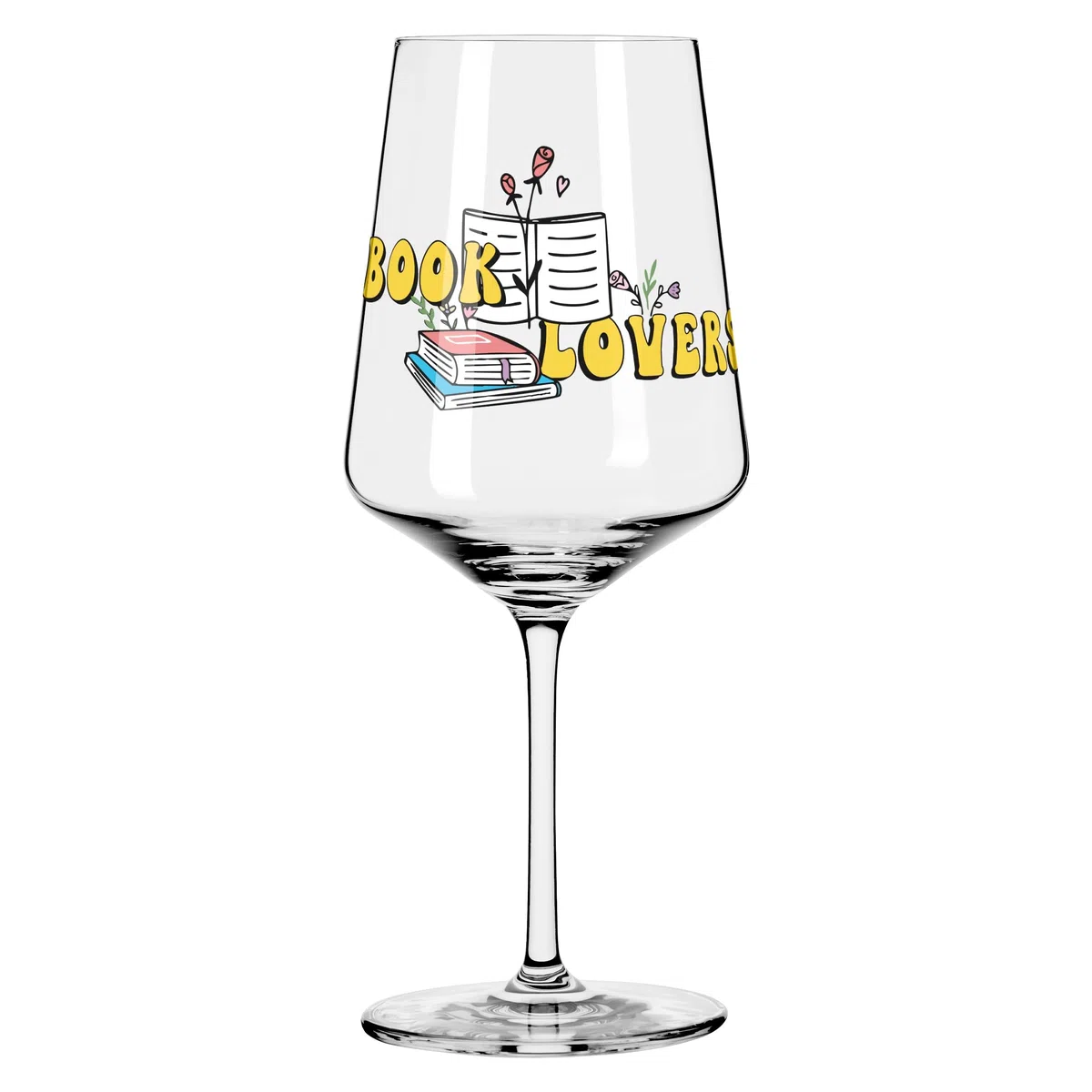 RITZENHOFF 8271003 Cocktailglas 500 ml - Serie Bücher -mit Schriftzug Book Lovers, bunt - Made in Germany