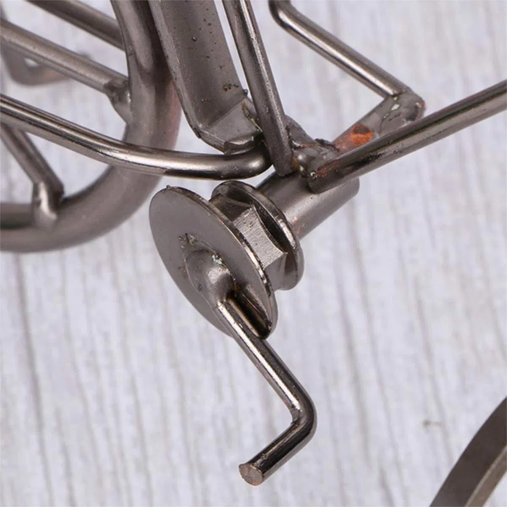 Schmiedeeisen Fahrraddekoration Modell, Deko Fahrrad klein, Metall Skulptur Retro Classic Handmade Eisen Fahrrad, Metall Art Dekoration Ornamente für Home Office
