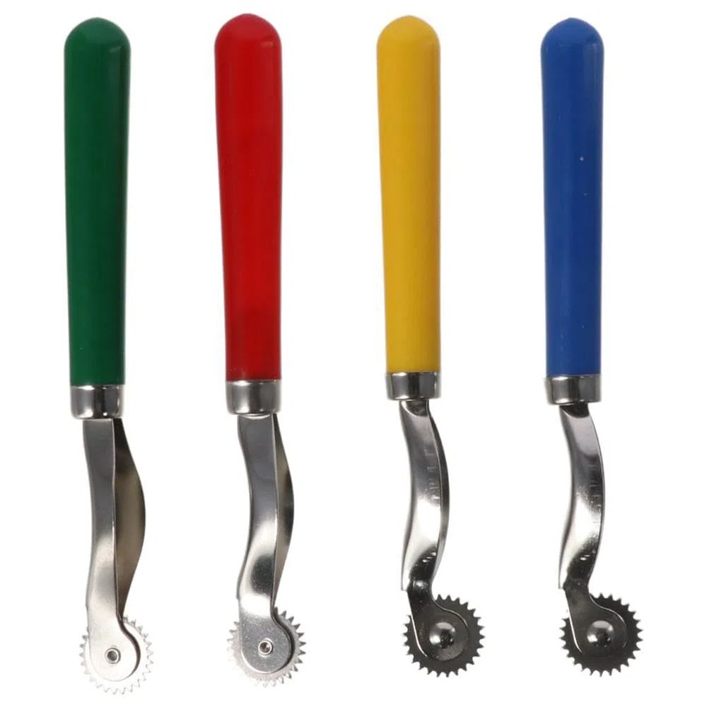 8 Stück 4 Farben Tracing Wheel Nähwerkzeuge, Lederpapier, Nährad, Werkzeug, für Kunst und Lederhandwerk