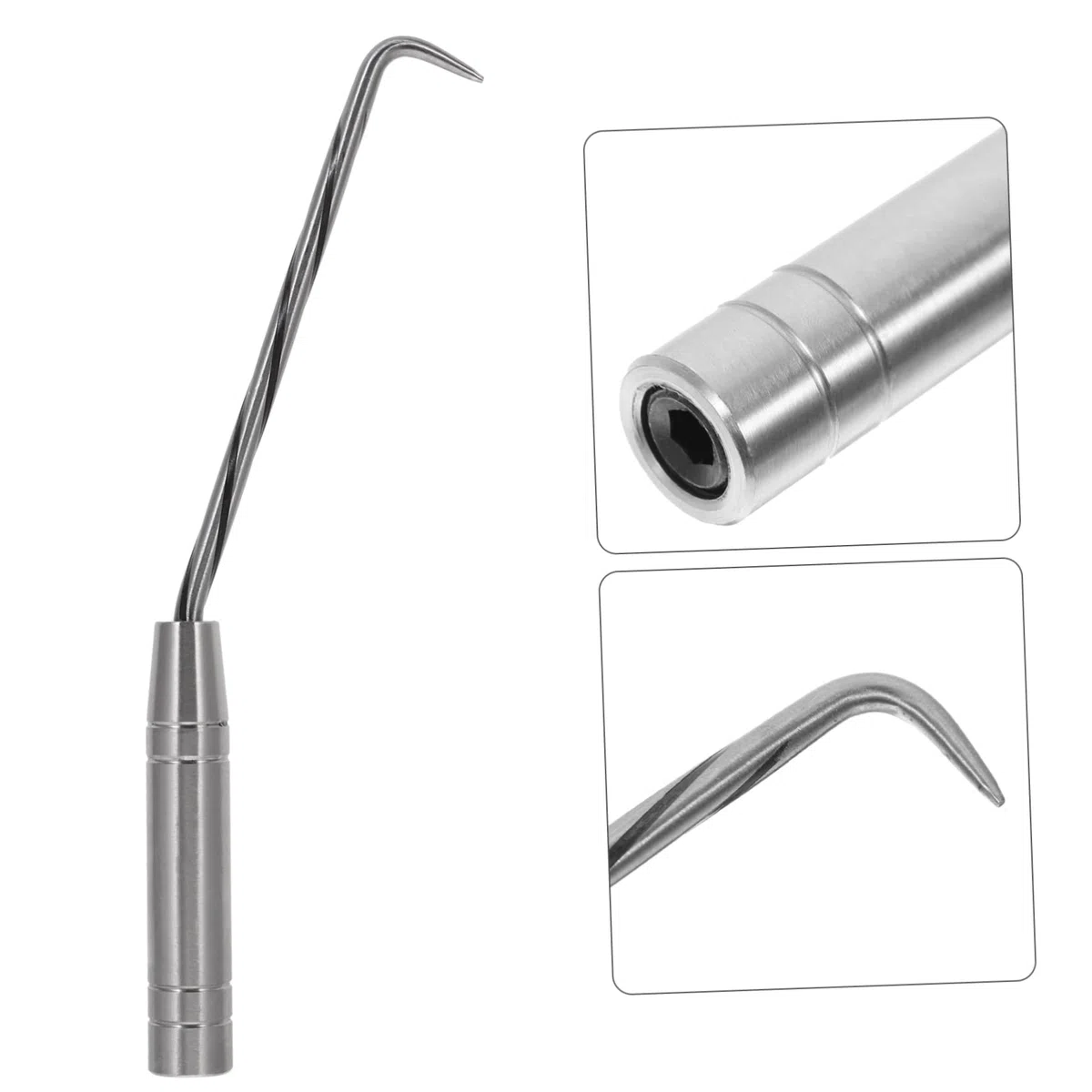NOLITOY Bewehrungsbindewerkzeug mit Konischem Dünnem Haken und 20mm Dickem Griff aus Kernstahl 90-grad Design für Flexibles Verdrehen und Komfortables Halten Beim Binden