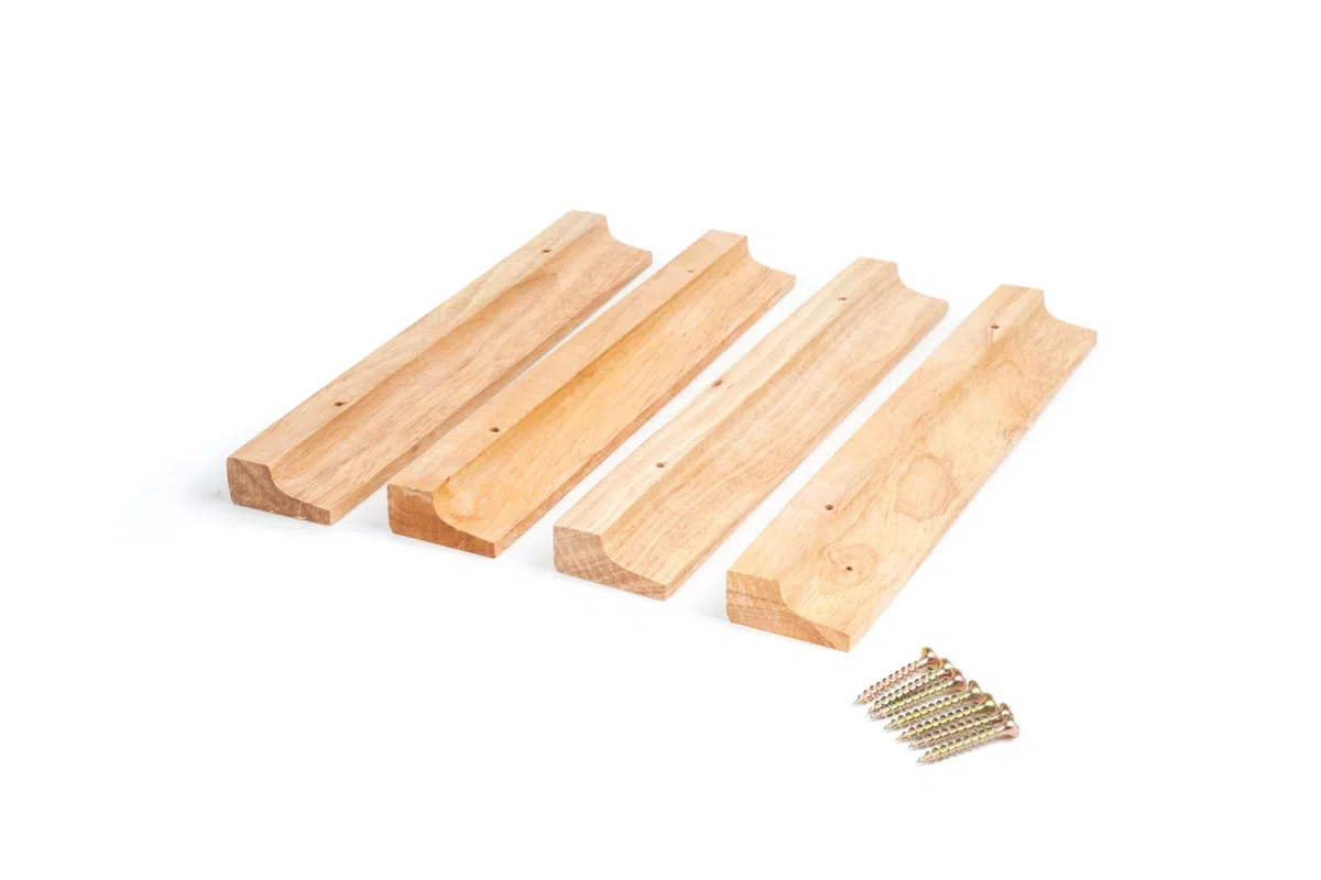 Fox Run Weinglashalter, montiert, Holz, 27,9 x 17,8 x 1,9 cm, Braun