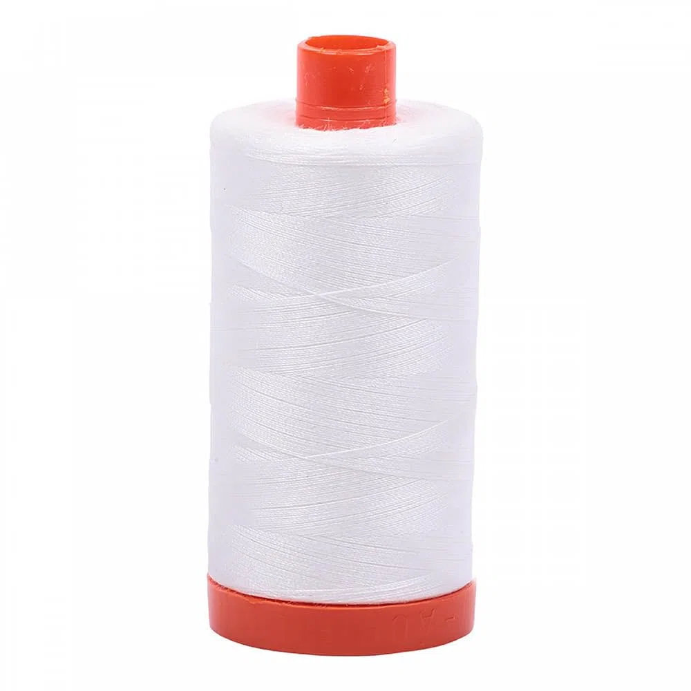 Aurifil 50 Wt Baumwolle, 1,400 m, Naturweiß
