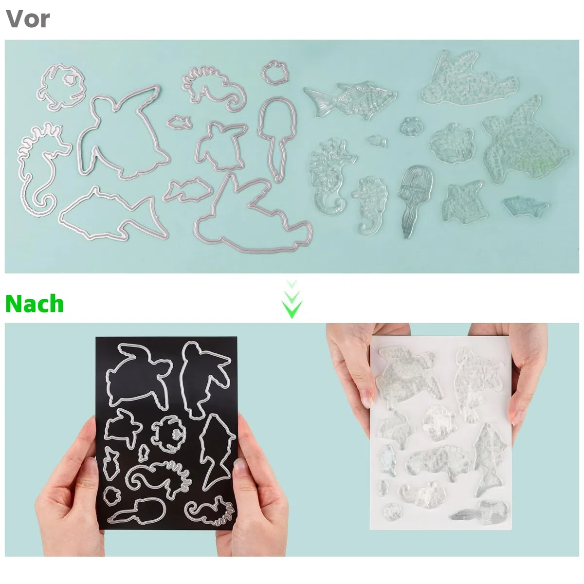 40 Stück Stanzformen- und Stempel-Aufbewahrungstaschen und Magnetbögen, 0,7 mm Dicke magnetische Blätter für Stanzformen-Aufbewahrung, 17,8 x 12,7 cm Bastel-Stanzformen-Aufbewahrungsumschläge