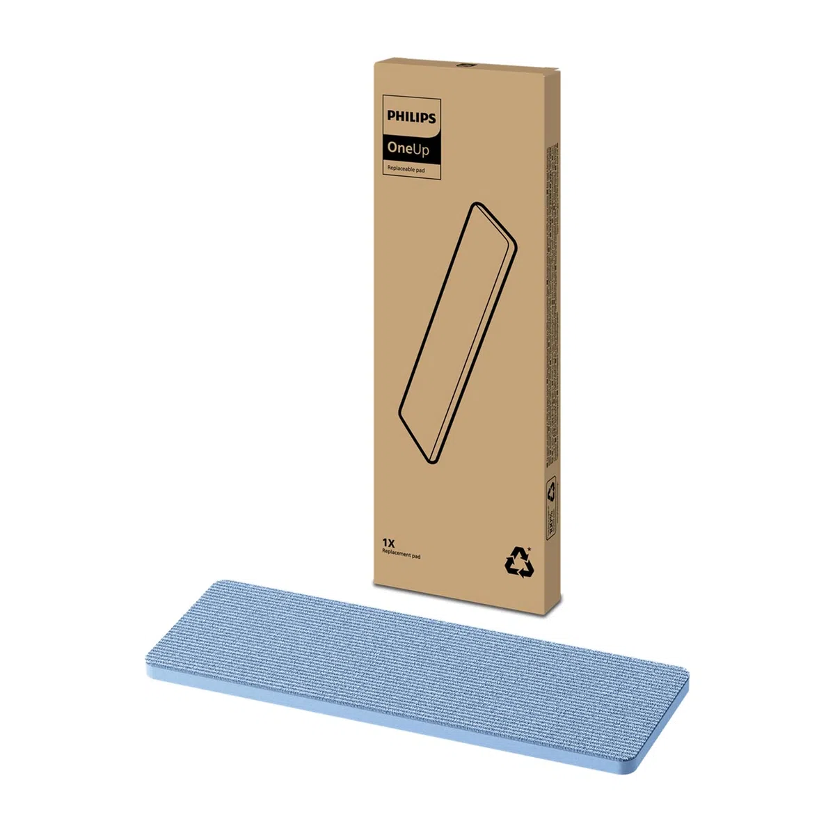 Philips OneUp Original Reinigungspad Einzelpack – Für empfindliche Hartböden, saugt Schmutzwasser auf, gibt Frischwasser ab, 50 % schnellere Trocknung, waschbar, bis zu 6 Monate nutzbar (XV1882/10)