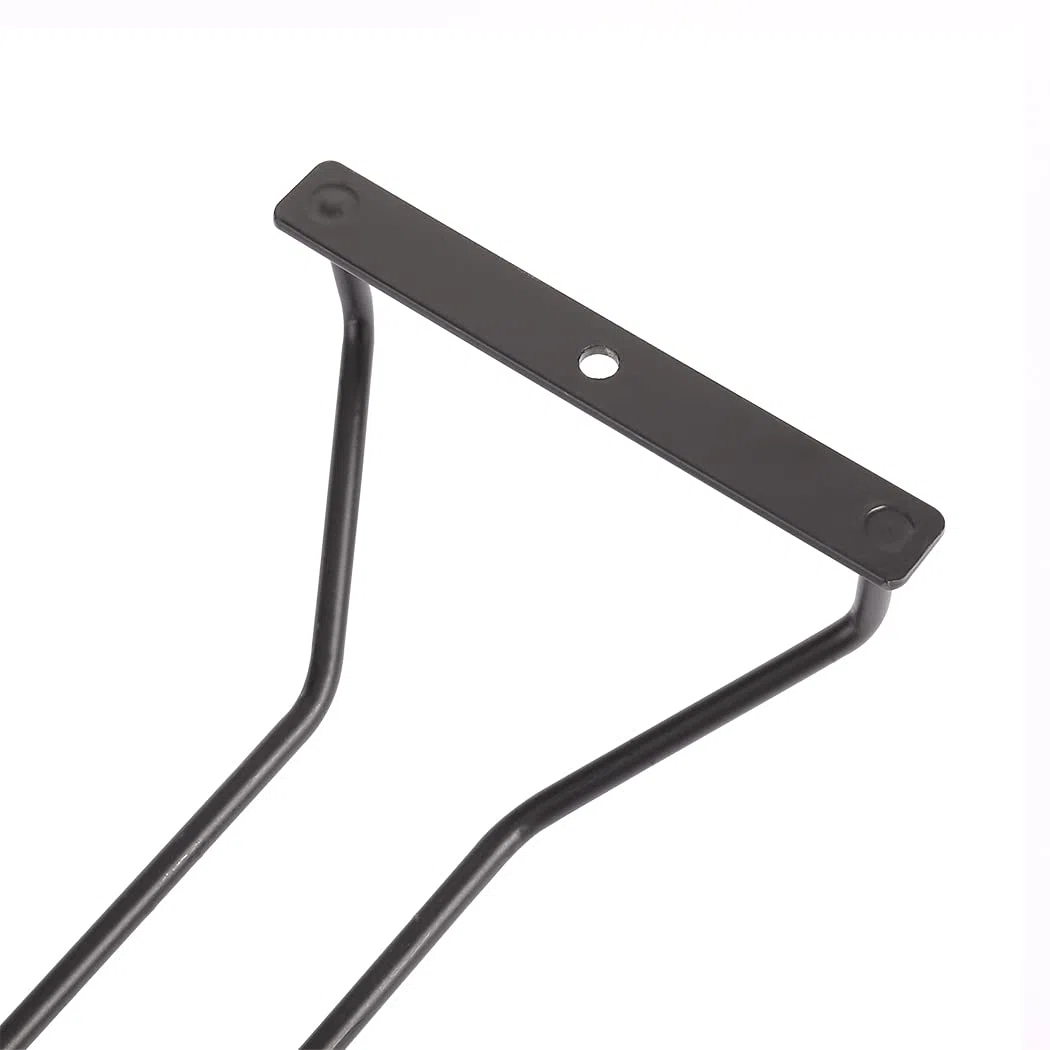 Weinglasregal unter dem Schrank, schwarz, Metall-Weinglashalter, Stielglasregal unter Regal, Weingläser-Aufbewahrung, Aufhänger, 24,5 cm, 2 Stück