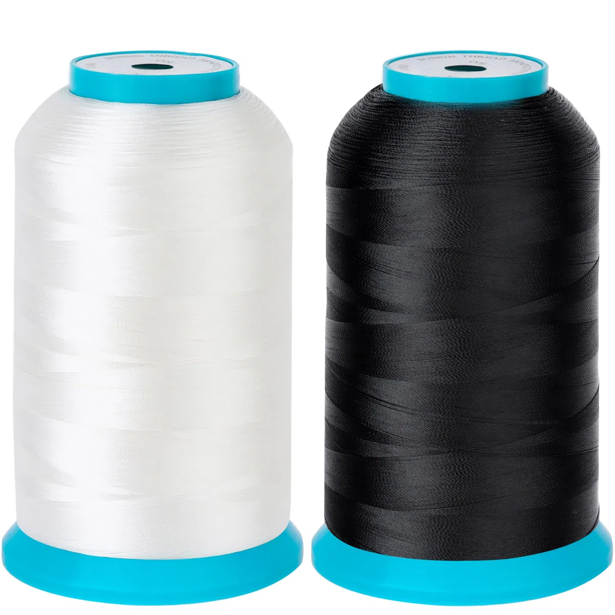 New brothread 2er Set (Schwarz+Weiß) 5000M (5500Y) Stickerei Spulen Gewinde Polyester Maschinen Stickgarn Unterfaden für Stickmaschine und Nähmaschine