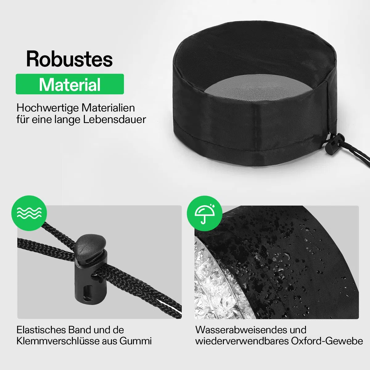 VIVOSUN Set mit 2 Belüftungsabdeckungen für Wachstumszelte von 10,2 cm/15,2 cm/20,3 cm mit elastischem Band und fester Schlaufe für die Belüftung von Wachstumszelten