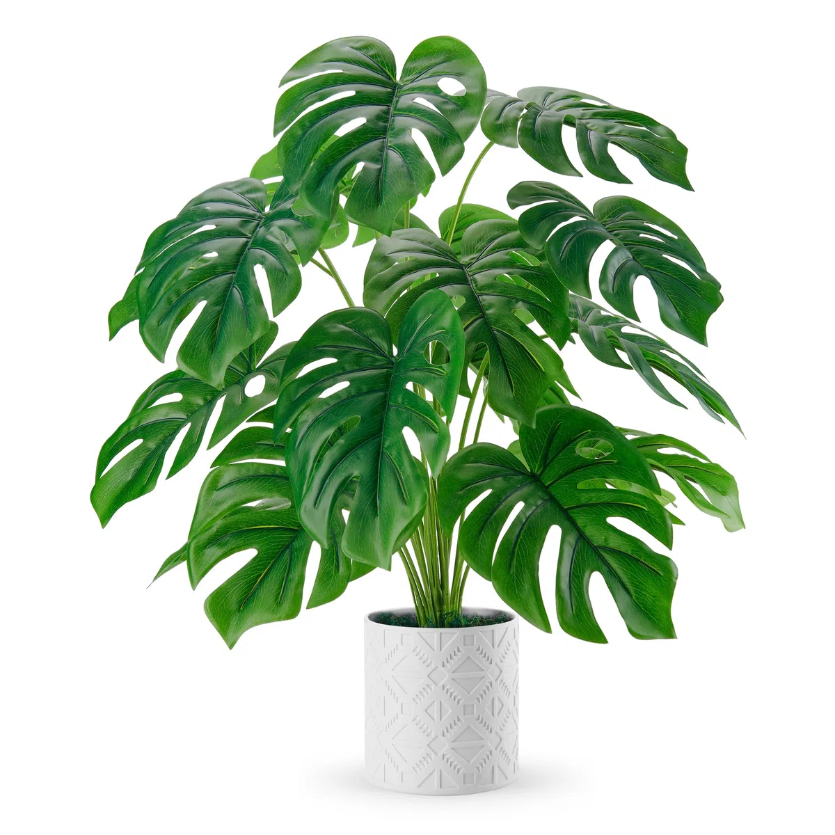 Der Rose Kunstpflanze Künstliche Pflanzen Wie Echt 71 cm Kunstpflanzen Groß Fake Plant für Boho Wohnzimmer Badezimmer Schlafzimmer Zimmer Balkon Deko