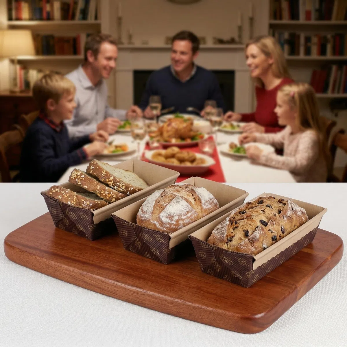 PRETYZOOM 20 Stück Papier Backform Kastenform Rechteckig & Stabil - Einweg Brotbackform für Backofen, Brot, Toastbrot & Schnellbrot - Hitzebeständig, Fettbeständig & Stapelbar - 15 x 6,5 x 5 cm