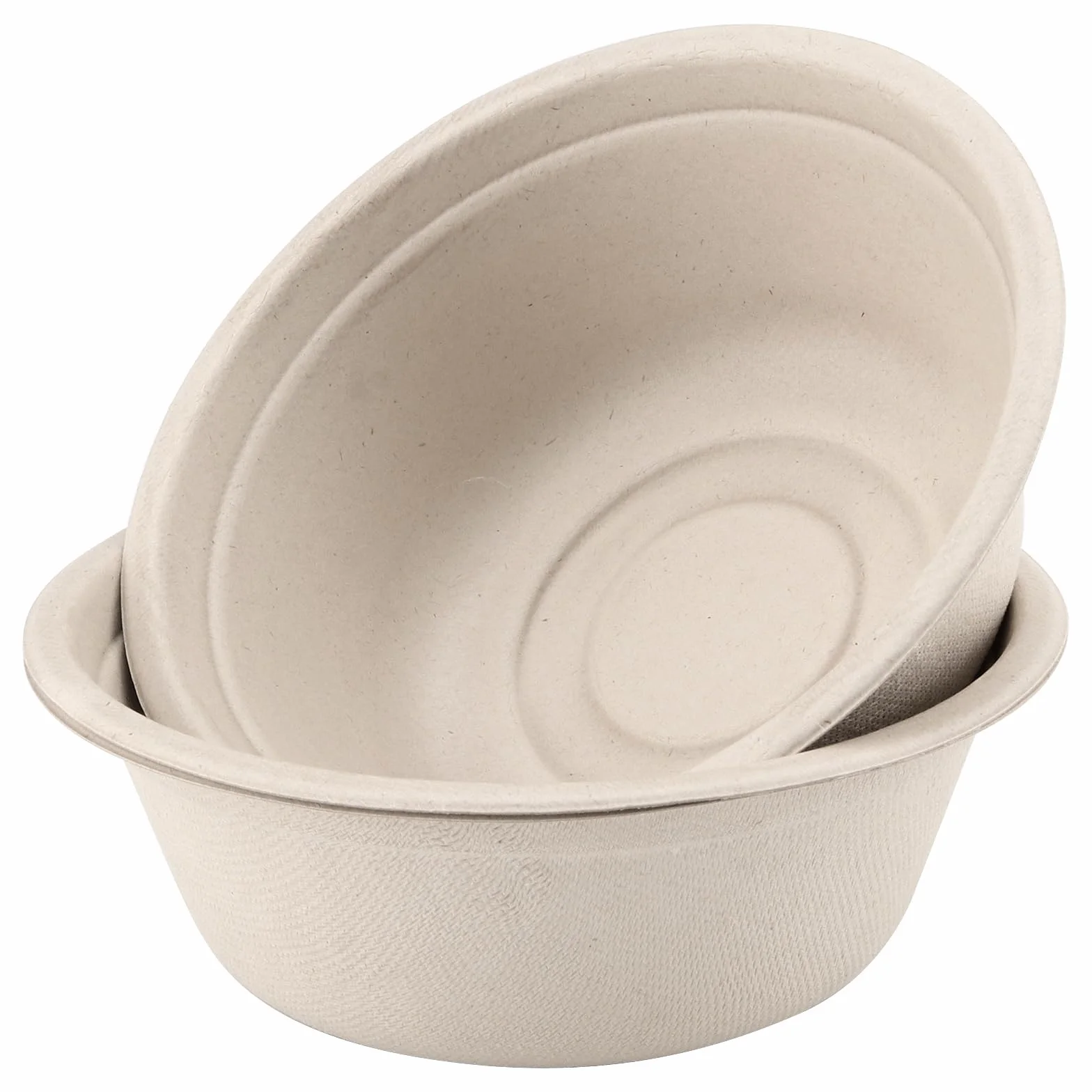 100 Stück Pappe Suppenteller 500ml, Pappe Suppenschalen Einweg Zuckerrohr Schüsseln, Papier Suppen Schüsseln Braun Suppenschüsseln Pappschalen für Party, Geburtstag, Camping, Grillparty, Fest