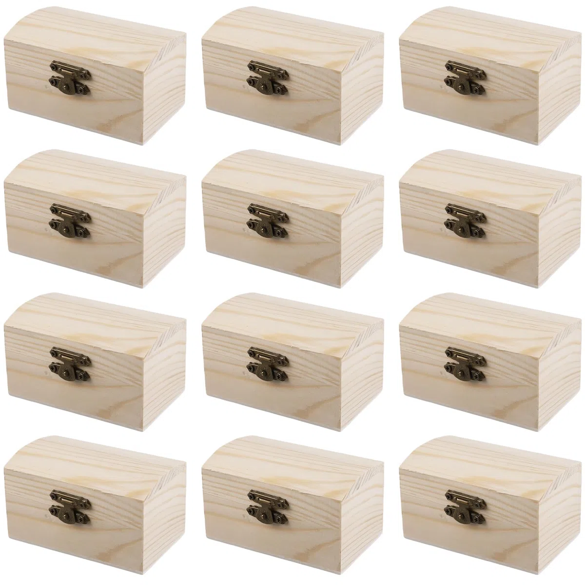 12 Stück Mini Schatztruhe Holz: Holzkiste Klein mit Klappdeckel, Schatztruhe Klein, Holzschatulle Schatzkiste Holz, Kleine Holzkiste, kleine schatztruhe, Kleine Schatzkiste für Geburtstags Geschenke