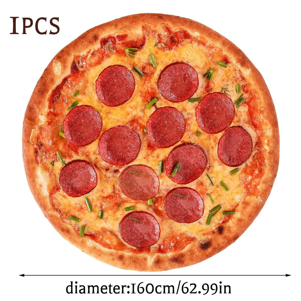 Pizza Decke Rund, Burrito Blanket, Decken für Sofa, Warme Tortilla Decke Baby für Alle Jahreszeiten, EIN Geschenk für Freunde und Kinder 160cm(63in)