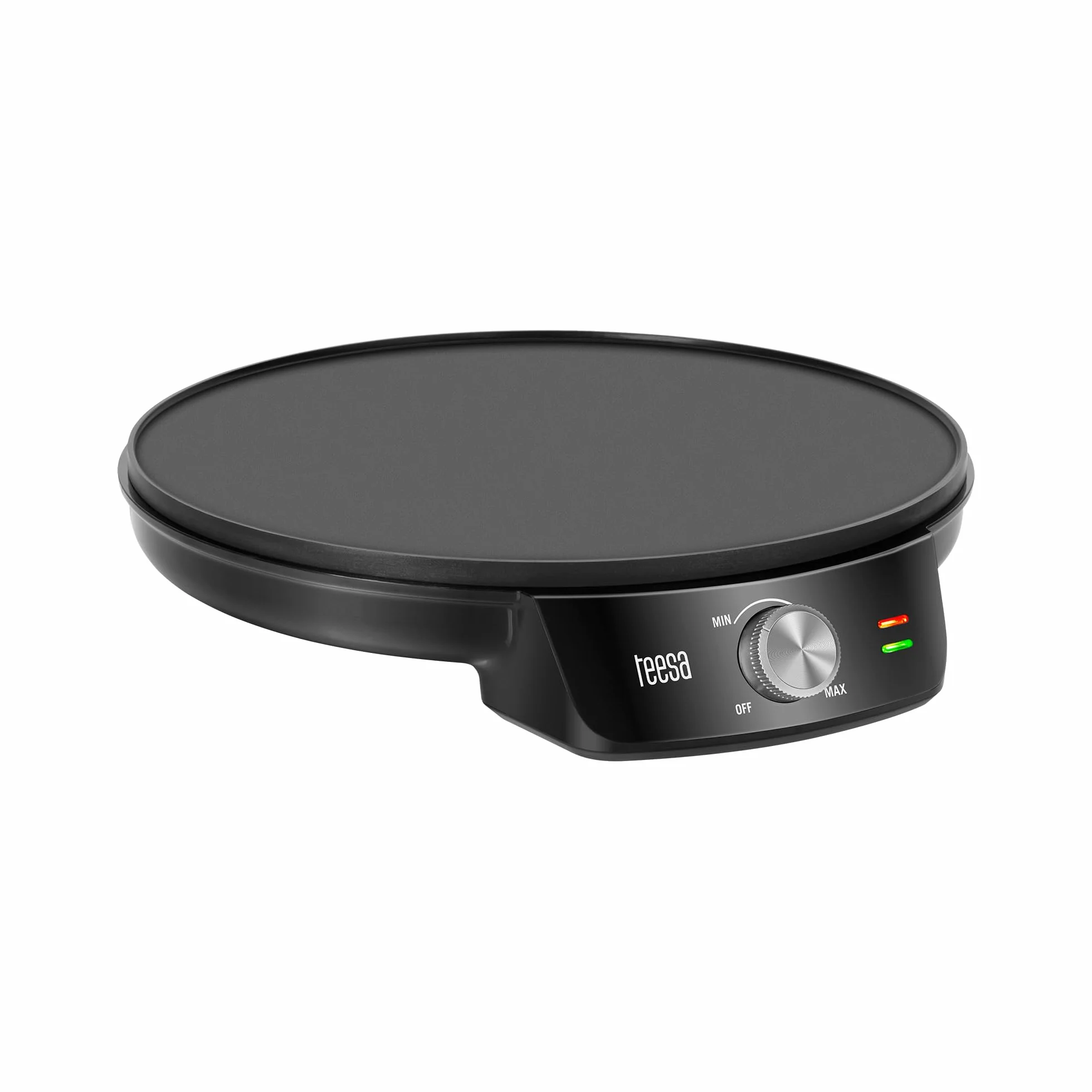Teesa Pfannkuchenpfanne Elektrische Pfannkuchenpfanne 30 cm 1200 W Temperaturregelung TSA3235