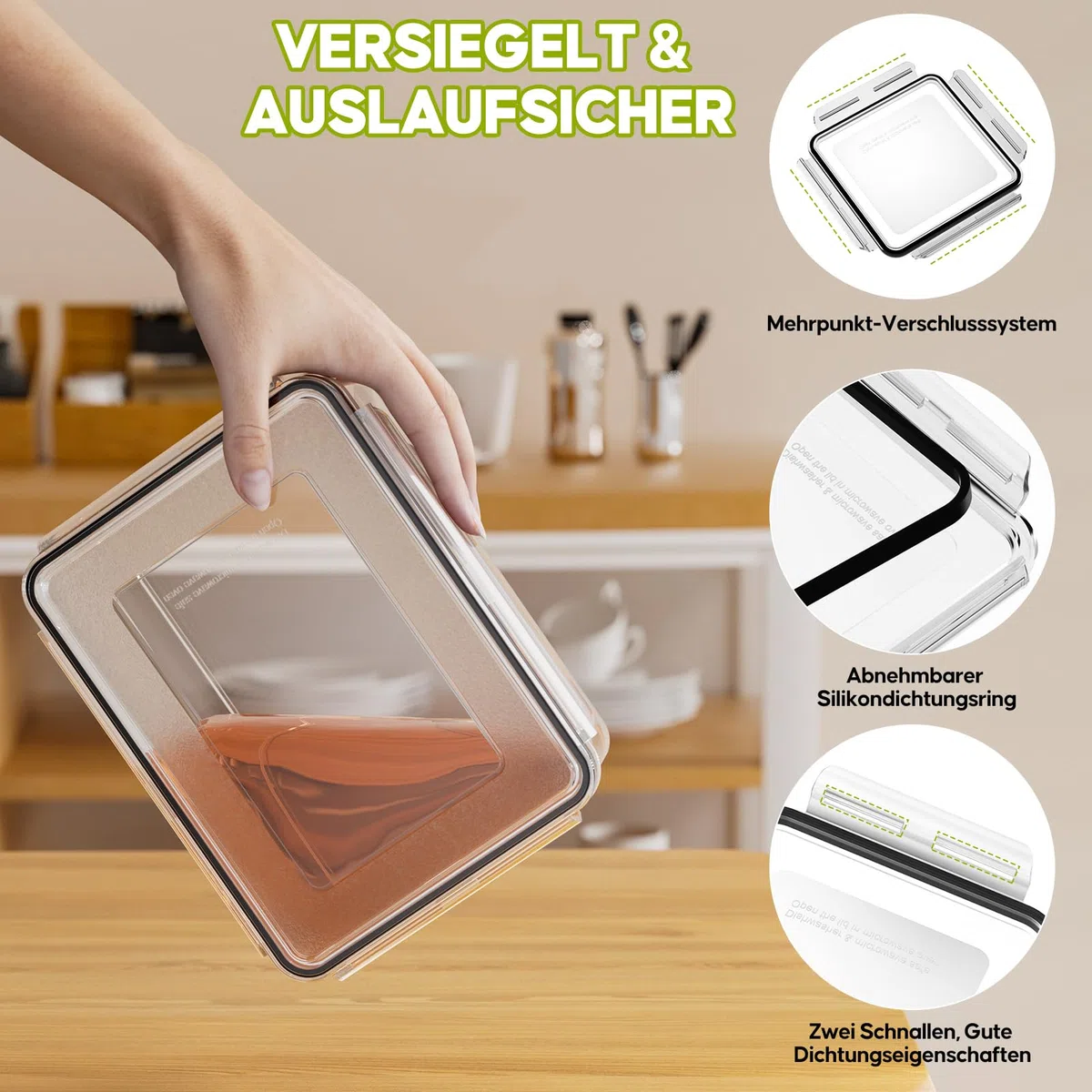 Wwtop 42er Frischhaltedosen mit Deckel, Vorratsdosen Set (21 Behälter + 21 Deckel), Meal Prep Boxen, Auslaufsicher Aufbewahrungsbox mit Deckel Küche für Mikrowellen Kühlschrank, BPA-Frei