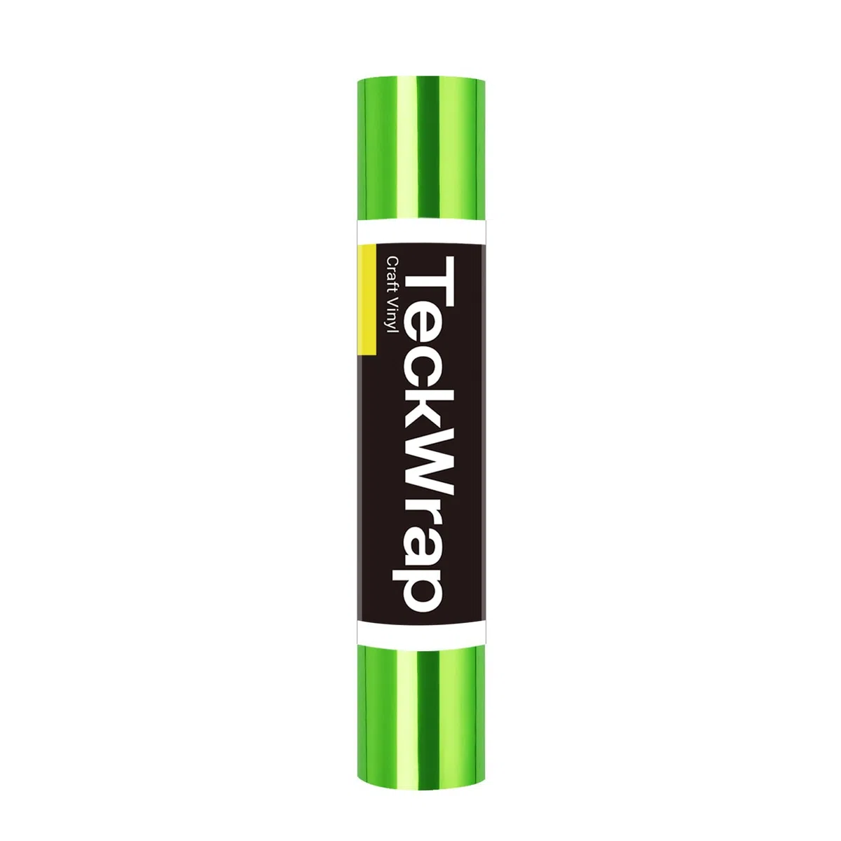 TECKWRAP Chrom-Vinyl, Neongrün, Metallic, permanentes Vinyl mit Luftkanälen, 0,3 x 1,5 m, Limettengrün