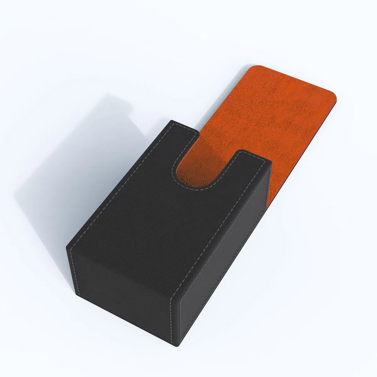 Schwarzer Tarotkartenhalter; faltbare Tarotkarten-Box mit Magnetdeckelverschluss; passend für Rider Waite Tarotkartendeck; Halter misst Standardgröße 137 x 86 x 57 mm (Orange)