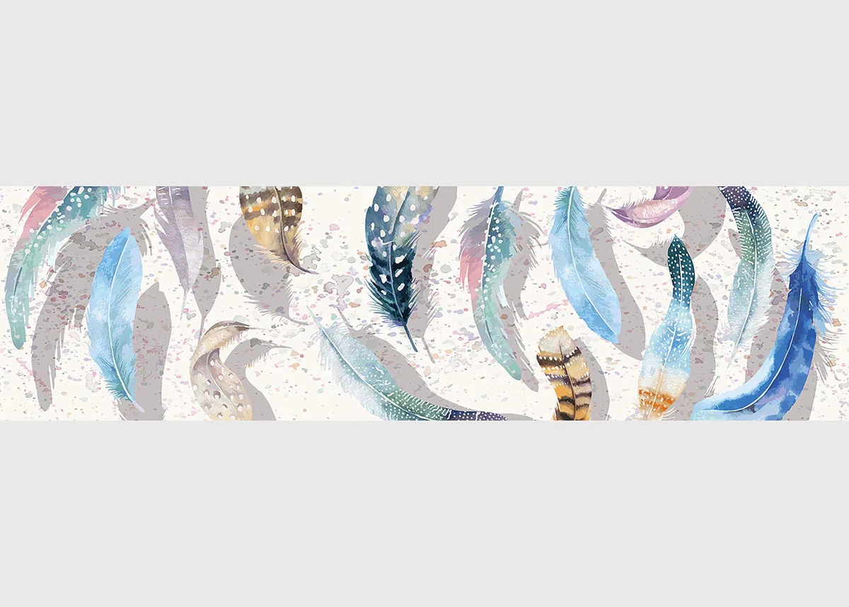 AGDesign Selbstklebende Bordüre Traumfänger, AWB 8424 | Wasserfest Dekoration für Wände, Möbel, Tapeten, Wandverkleidungen und Türen, Folie, Mehrfarbig | Breite 500 cm x Höhe 13.8 cm