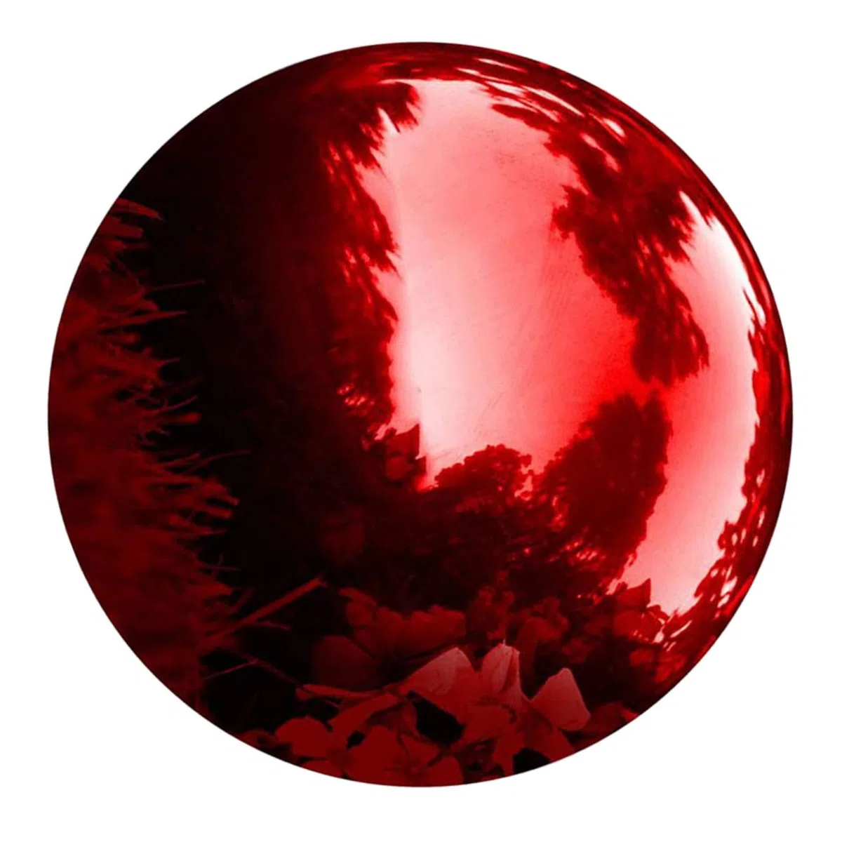 HEMOTON Gartenkugel Edelstahl Reflektierende Kugel Rubinrot 150mm Hochglanzpoliert Gartendeko Kugel für Draußen Tischschmuck Spiegelkugel Dekoration Rostfreier