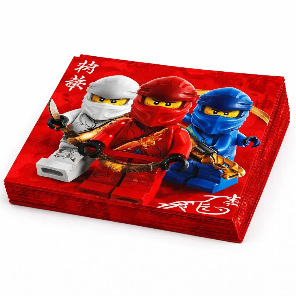 36-tlg. Party-Set * NINJAGO * mit Pappteller + Servietten + Pappbecher für Kindergeburtstag und Mottoparty | Teller Becher Party Dekoration Geburtstag