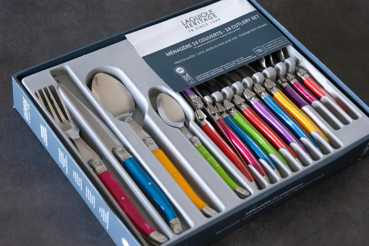 Laguiole Production 438580 Ménagère 24 Pièces Acier Inox ,farblich sortiert