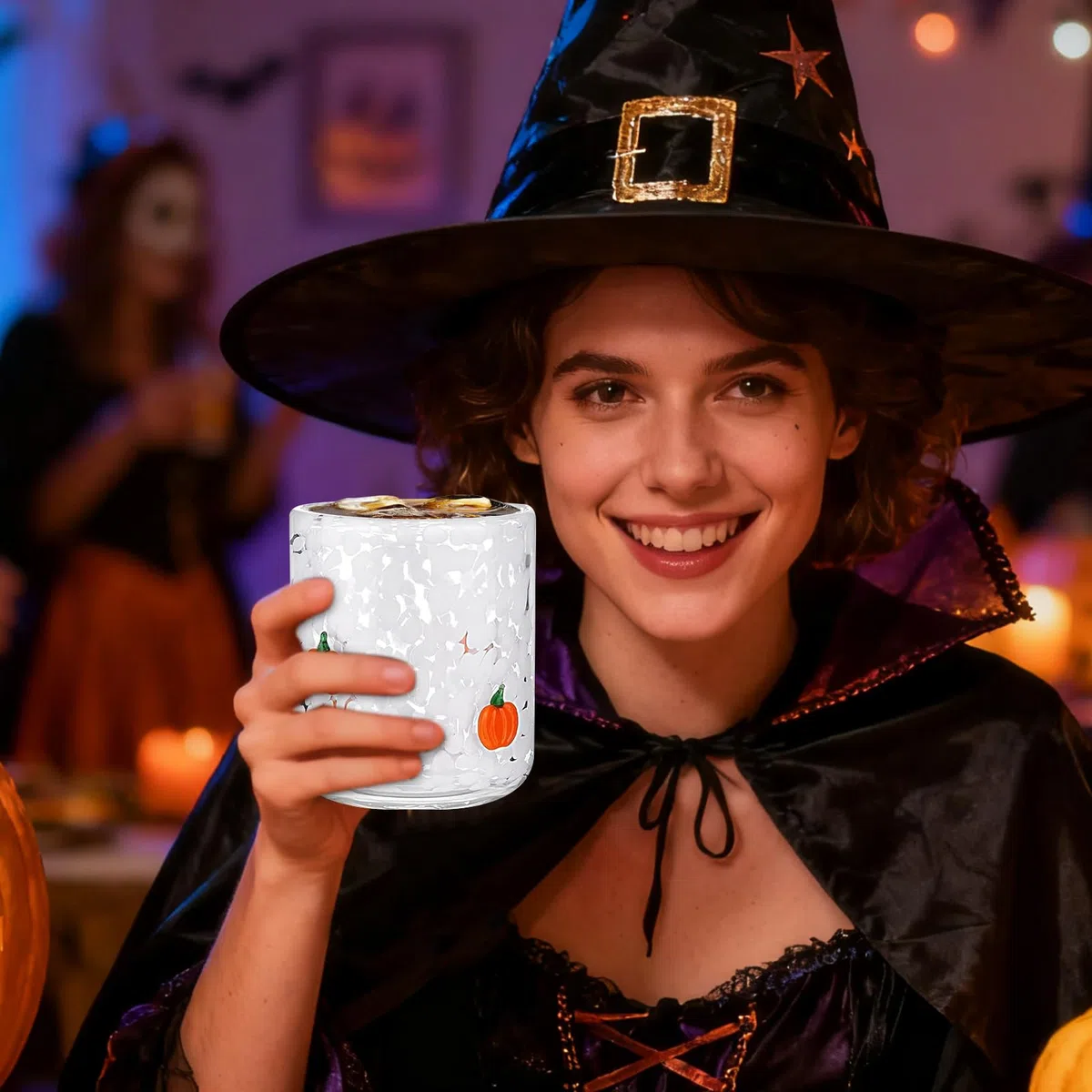 Halloween Icon Juice Glasses, 530 Ml Glas Kaffeetassen, Niedlicher Kürbis, Geisters, Fledermaus1 Glasbecher Für Saisonale Feier Cocktail Party Kaffeetasse Geschenke Für Und Freunde